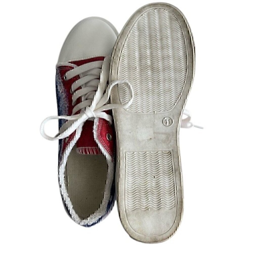 Patriotic American Flag Women’s Sneakers | Size 41 EU / 9.5 US | Red White Blue - Picture 9 of 9